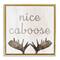 Stupell Industries Nice Caboose Bathroom Moose Antlers Floater Framed Art